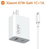 Bộ Củ + cáp Sạc Xiaomi Mi 67W GaN 1C1A/Xiaomi 35W 1A1C Hai Cổng USB-A / USB-C Cho Điện Thoại / Máy Tính Bảng / Laptop