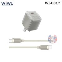 Bộ củ sạc nhanh PD 30W WiWU Jello GaN Fast Charger Cáp C to C 100W