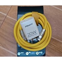 Bộ Củ Sạc nhanh PD20W hãng PISEN và cáp sạc silicon 2m, sạc cho điện thoại i/Phone 1112,13,14