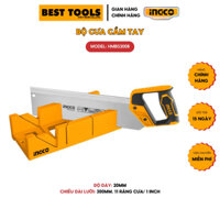 Bộ cưa cắt gỗ Ingco HMBS3008 300mm điều chỉnh góc cắt lắp ráp khung cửa, kệ để để đồ trang trí