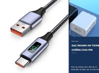 Bộ Cục sạc và Dây Cáp Sạc Có Màn hình hiển thị điện áp dùng cho IOSAndroid Chuẩn MFi PowerLine Viniel IP14SC - Hàng Chính Hãng - 20W - hệ điều hành IOS