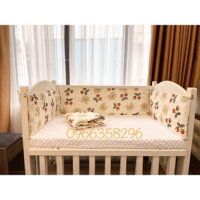 Bộ cũi đầy đủ phụ kiện (đệm, quây, ga) siêu xịn