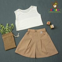Bộ Culottes Đũi nhật💖 Bread's 💖Miễn phí ship 💖Hàng thiết kế