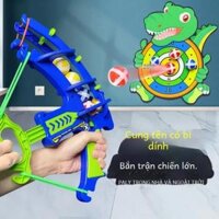 Bộ Cung Và Mũi Tên Khủng Long Hoạt Hình Dành Cho Trẻ Em - Đồ Chơi Thể Thao Có Nơ Đàn Hồi Ném Bóng Thực Hành Mục Tiêu Dính Trong Nhà Ngoài Trời Từ 3 Tuổi Trở Lên