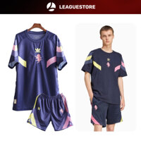 Bộ đá bóng Juventus Leaguestore - quần áo thể thao bóng đá di chuyển màu tím quần có túi form âu