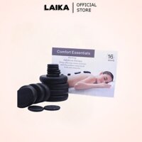 Bộ Đá Nóng 16 Viên Massage Body Đả Thông Kinh Lạc Lịu Thông Khi Huyết Đá Tròn 8x8 Oval 6x8 Kẹp Chân 3x4.