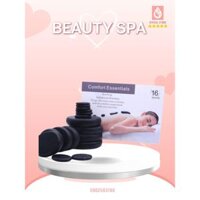 Bộ Đá Nóng 16 Viên Massage Body Đả Thông Kinh Lạc Lưu Thông Khi Huyết Đá Tròn 8x8 Oval 6x8 Kẹp Chân 3x4.