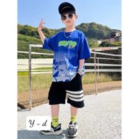 bộ đại cồ kèm quần đùi kaki cho bé trai 30-46kg