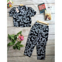 Bộ Dài Nữ Mango Áo Lỡ Tay Phồng (45-58kg)