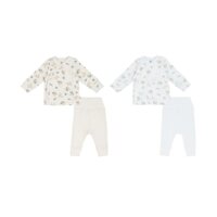 Bộ dài tay cài chéo in hoa Mimosa Bubaby