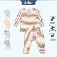 Bộ dài tay cài vai hoạ tiết Astar cho bé trai, bé gái 9 tháng đến 6 tuổi