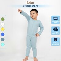 Bộ dài tay cài vai trơn Astar cotton rayon cho bé trai, bé gái 9 tháng đến 6 tuổi