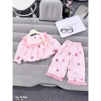 Bộ Dài Tay Hình Gấu Cute Cho Bé Gái