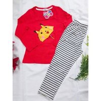 Bộ dài tay in hình cây dù bé gái