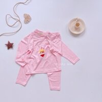 Bộ Dài Tay Minky Mom Chất Thun Lạnh Họa Tiết Cho Bé 8 - 20Kg