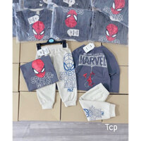 Bộ dài tay siêu nhân nhện superman cho bé trai áo vải cotton quần cua cá
