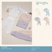 Bộ dài tay sơ sinh Siro Bu Baby cúc lệch quần cạp cao liền bao chân mềm mịn BSR110805 Baby Born shop