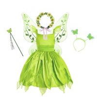 Bộ Đầm Công Chúa Diana Tinker Bell Kèm Băng Đô Cài Tóc Hóa Trang Halloween 732