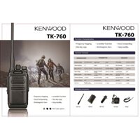 Bộ Đàm Kenwood TK-760(Copy tần số tự động, 2 Chế độ sạc, Loa to, pin sử dụng >14h)