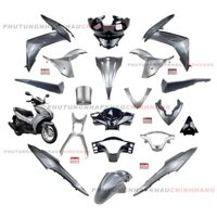 Bộ dàn áo Air Blade 125 2013 màu Xám Bạc 3D Từ Tính, Bộ vỏ nhựa màu AB 125 2014 2015 2016