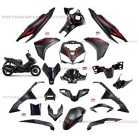 Bộ dàn áo Air Blade 125 2017 màu Đen Nhám phiên bản Đặc Biệt, Bộ vỏ nhựa màu AB 125 2016 2018 2019 (20 món) chính hãng