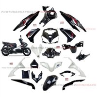 Bộ dàn áo Air Blade 125 2018 màu Trắng Đen phiên bản Tiêu Chuẩn, Bộ vỏ nhựa màu AB 125 2016 2017 2019 (20 món) chính hãng