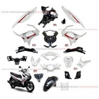 Bộ dàn áo Air Blade 125 2021 màu Trắng Đen bản Tiêu Chuẩn, Bộ vỏ nhựa màu AB 125 150 2020 chính hãng