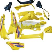 Bộ dàn áo Màu Vàng gắn xe WAVE alpha - Wave zx - wave 110 đời 2002-2006