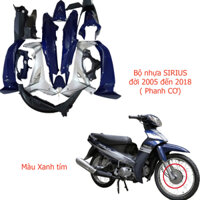 Bộ dàn áo Màu Xanh Tím Loại Phanh Cơ cho xe SIRIUS đời 2005 đến 2018