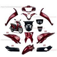 Bộ dàn áo SH 125i 2018 màu đỏ đen (13 món), Dàn vỏ nhựa màu Sh 125i K77 2017 2019