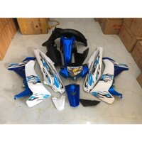 Bộ dàn áo sirius màu xanh kendy phối trắng, đi ốp đầu si hello, dè Fi, kèm tem