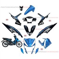 Bộ dàn áo Wave RSX 110 2016 màu Xanh Dương Đen Phanh đĩa Vành nan hoa (11 món), Bộ nhựa màu Wave Rsx 110 2015 2017 2018 2019