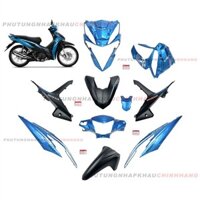 Bộ dàn áo Wave RSX 110 2020 màu Xanh Dương Đen Phanh Đĩa Vành Nan Hoa (9 món), Bộ áo nhựa màu Wave Rsx 110 Thắng đĩa 2021 2022 2023