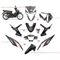 Bộ dàn áo Wave RSX 110 2021 2022 màu Xám Đen Vành Nan Hoa Phanh Cơ (9 món), Bộ áo nhựa màu Wave Rsx 110 Thắng đùm 2020 2023