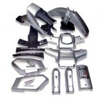 Bộ  dàn áo xe dream ll  màu bạc ,nhựa nguyên sinh ABS +tặng kèm tem[B51-BẠC]