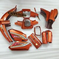 Bộ dàn áo xe Honda Dream II màu Cam [TẶNG KÈM TEM XE] Bộ vỏ nhựa xe Dream II