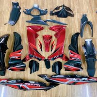 Bộ dàn áo xe Jupiter Gravita / MX màu Đen Đỏ [ mắt cáo ] -nhựa ABS LOẠI TỐT