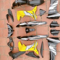 Bộ dàn áo xe Jupiter MX - Jupiter Gravita- Pha Mắt Cáo- màu ĐEN VÀNG- Nhựa nguyên sinh LOẠI ĐẸP