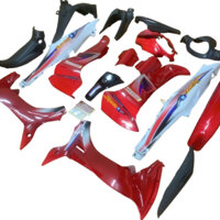 Bộ Dàn áo xe Jupiter V màu Đỏ Trắng -nhựa trắng nguyên sinh ABS cao cấp