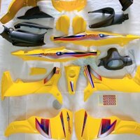 Bộ dàn áo xe Jupiter V màu Vàng -nhựa trắng nguyên sinh LOẠI ĐẸP