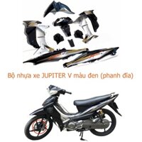Bộ dàn áo xe Jupiter V - phanh ĐĨA, nhựa ABS nguyên sinh cao cấp Màu Đen