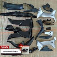 Bộ dàn áo xe Jupiter V - phanh ĐĨA, nhựa ABS nguyên sinh cao cấp Màu Đen -Tặng kèm Đồng hồ cơ