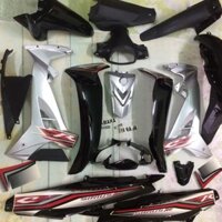 Bộ Dàn áo xe sirius RC màu Đen Bạc- nhựa nguyên ABS