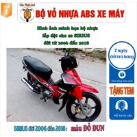 Bộ dàn áo xe SIRIUS RC màu ĐỎ ĐUN ĐEN - nhựa nguyên sinh ABS_SPP-1398 (2198)