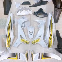 Bộ dàn áo xe Sirius RC màu Trắng  ( TẶNG TEM ) nhựa trắng nguyên sinh loại 1