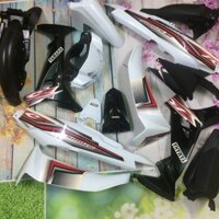 Bộ Dàn áo xe SIRIUS -sirius RC màu TRẮNG ( TẶNG KÈM TEM ) -nhựa ABS LOẠI TỐT