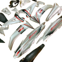 Bộ Dàn áo xe Sirius / sirius RC màu BẠC -nhựa trắng ABS LOẠI 1