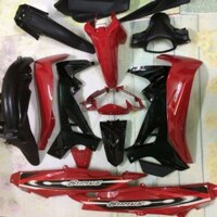 Bộ dàn áo xe sirius - sirius RC -màu Đỏ  nhựa nguyên sinh loại 1