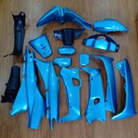 Bộ dàn áo xe WAVE anpha - Wave zx - wave 110 đời 2002-2006, nhựa nguyên sinh ABS màu XANH NGỌC - tặng kèm theo tem G540