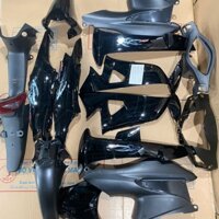 Bộ dàn áo xe Wave Cá 100, Wave RS, Wave Anpha, Wave S100 đời 2006 đến 2016 [TẶNG TEM XE] nhựa ABS cao cấp MÀU ĐEN full